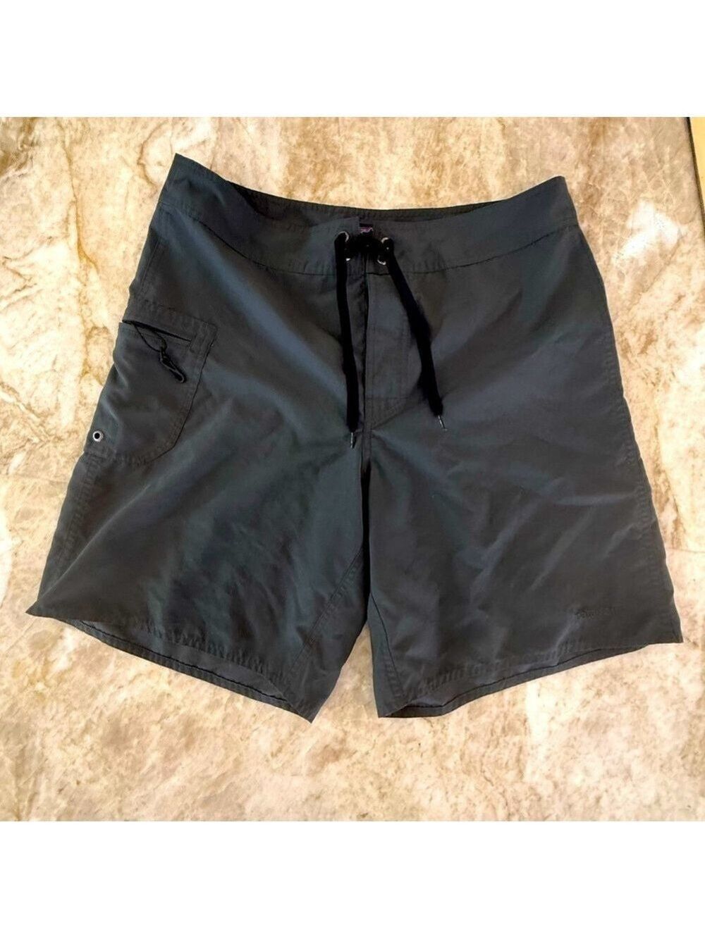Patagonia grey lace up adjustable waist Board Shorts Minimalist Swimwear